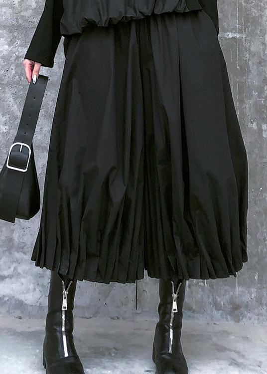 Baggy Pleated Wide Leg Pants High Waist Black Pants
