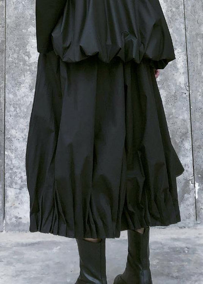 Baggy Pleated Wide Leg Pants High Waist Black Pants