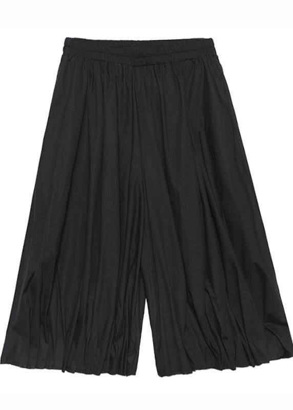 Baggy Pleated Wide Leg Pants High Waist Black Pants
