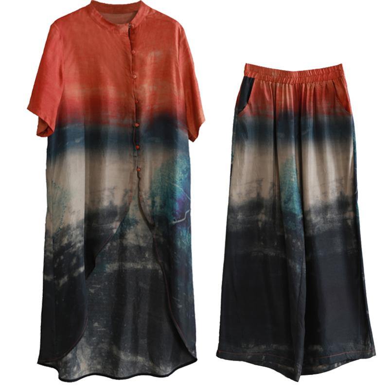 Style Black Suit Five-point Sleeve Irregular Thin Thin Two-piece