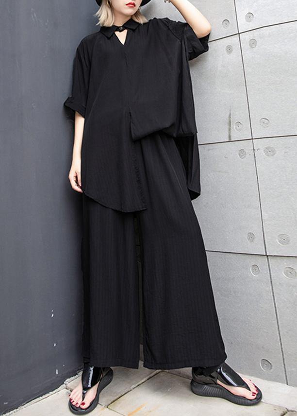 Retro Was Thin and Windy and Wide-leg Pants Green Two-piece Suit
