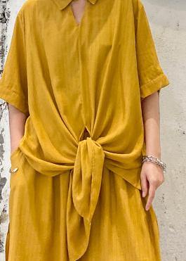 Retro Was Thin and Windy and Wide-leg Pants Green Two-piece Suit