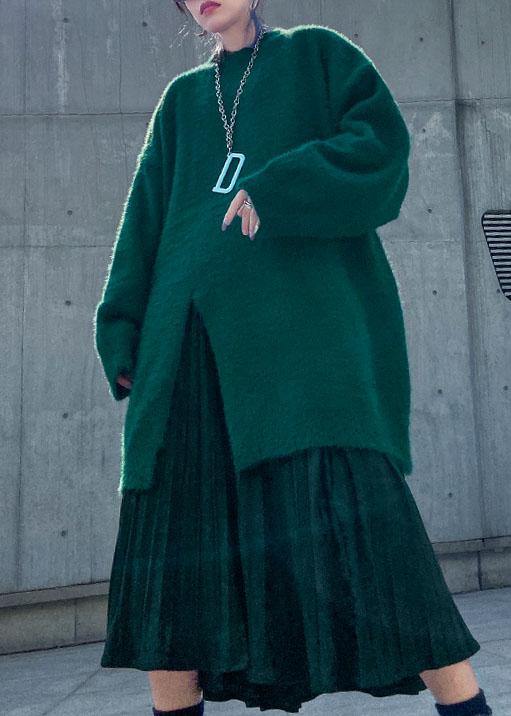 Spring Sweater Mid-length Velvet Skirt Pleated Skirt Two-piece