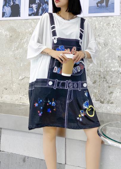 Summer Loose Mid-length Printed Ming Dress
