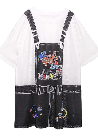 Summer Loose Mid-length Printed Ming Dress