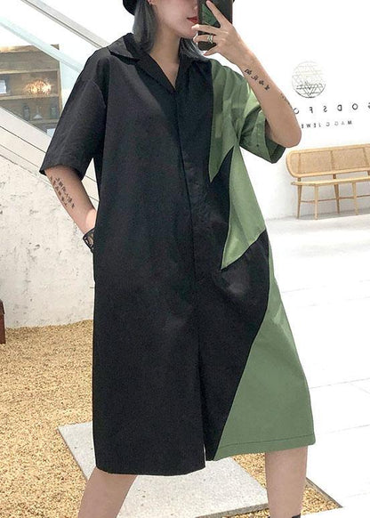 Summer Patchwork Jumpsuit Loose Ming Harem Pants