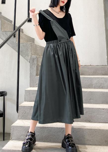 Summer Unilateral Strap Skirt Skirt + T-shirt Two-piece Suit