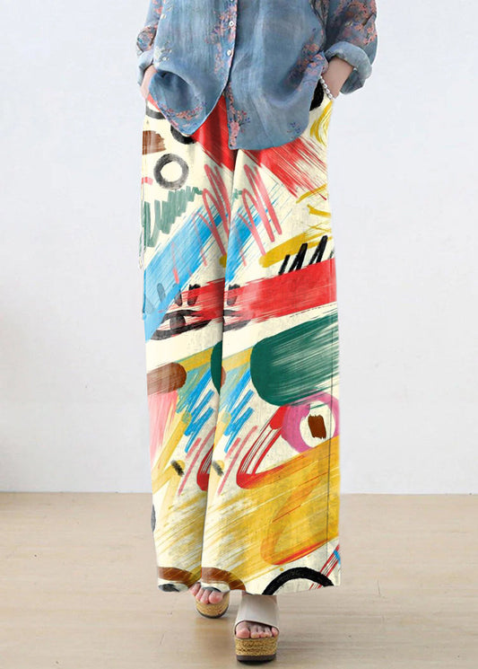 Color Geometry Trousers New Spring and Summer Bloomers Linen High Waist Carrot Pants