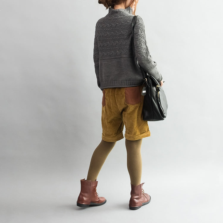 Autumn Thick Gray Woolen Cable Knit Sweaters Chunky Oversize Warm Knit Tops