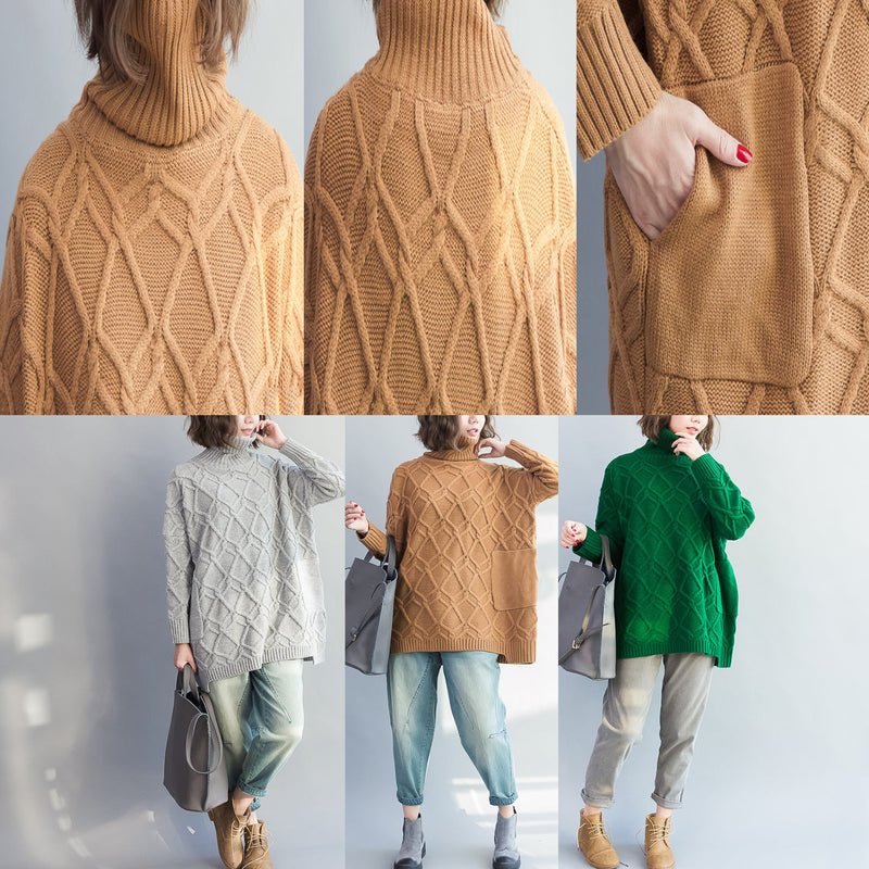 Autumn Warm Light Gray Cotton Sweater Cozy Batwing Knit Tops