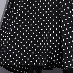 Baggy Black Silk Dresses Dotted Silk Clothing Dress New Stand Collar Cotton Caftans