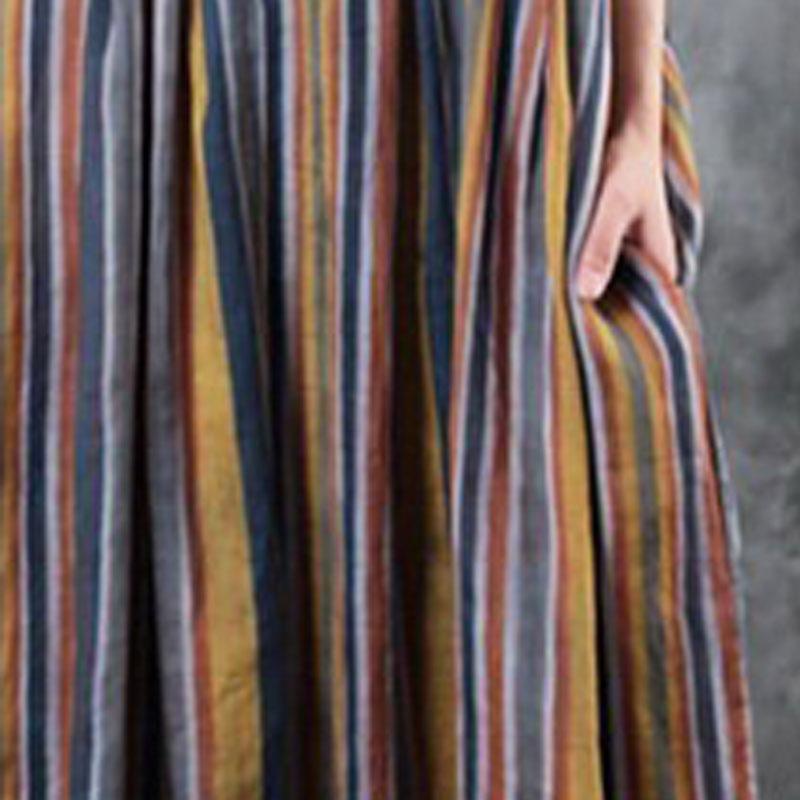 Baggy Linen Summer Dress Oversize Loose Retro Ramie 12 Sleeve Summer Dress