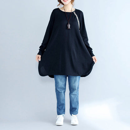 Black Knit Sweater Dresses Long Sleeve Knit Dress