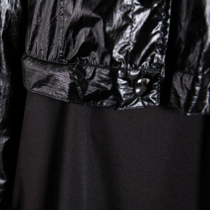 Boutique Black Caftans Stand Collar Gown Fine Patchwork False Two Pieces Maxi Dresses