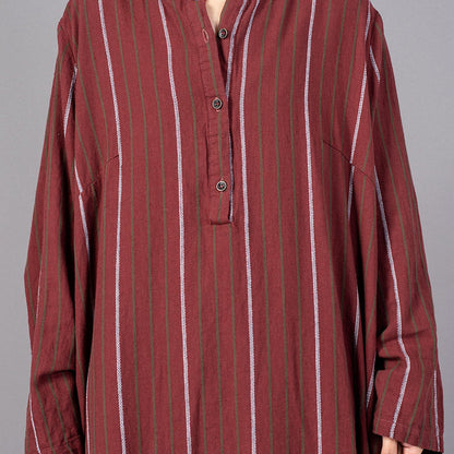 Boutique Black Striped Loose Fitting Stand Collar Clothing Dresses Fine Baggy Pockets Maxi Dresses