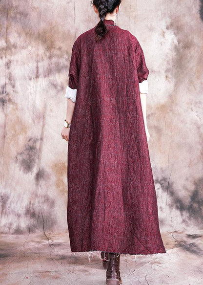 Boutique Oversize Long Coat Fall Coats Red Asymmetric Patchwork Coat