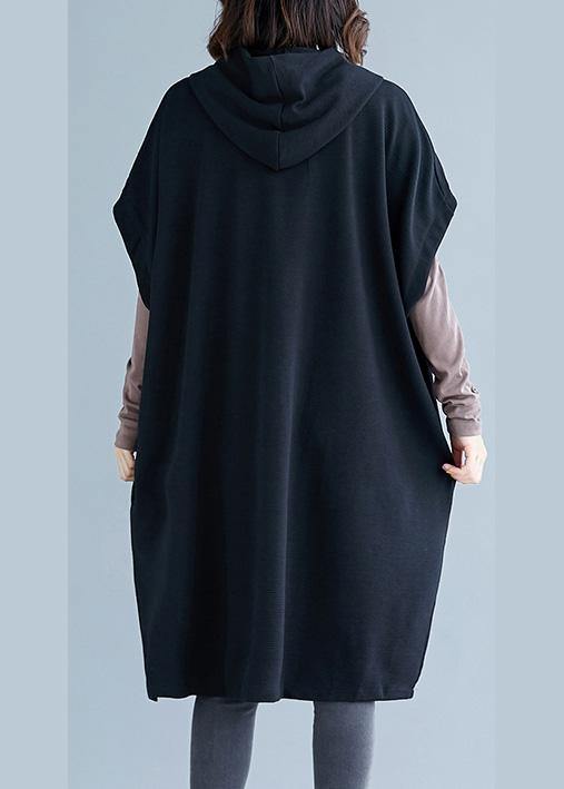 Boutique Clothing Winter Jackets Fall Jackets Black Hooded Cotton Coats