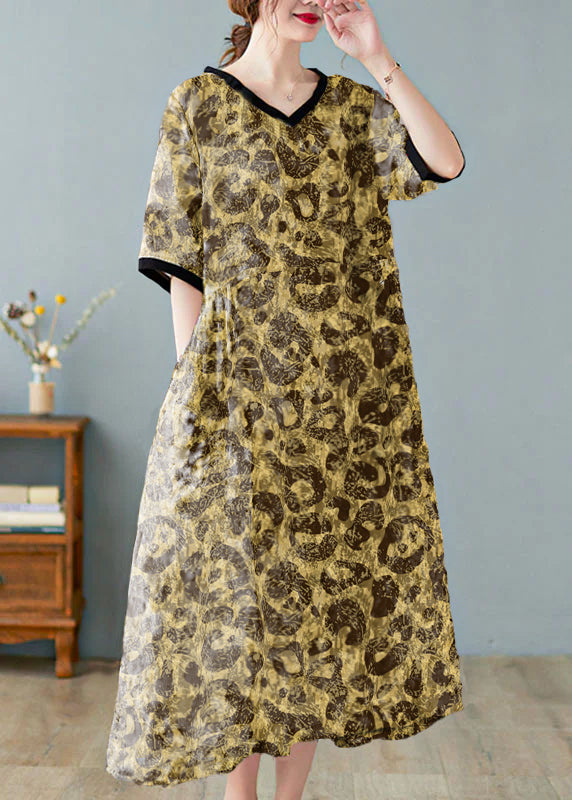 Yellow leopard print/Ships in 15 Days