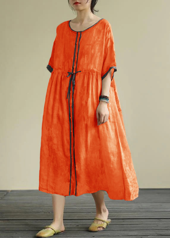 Diy White Bamboo Chiffon Long Shirts O Neck Drawstring Robe Summer Dresses
