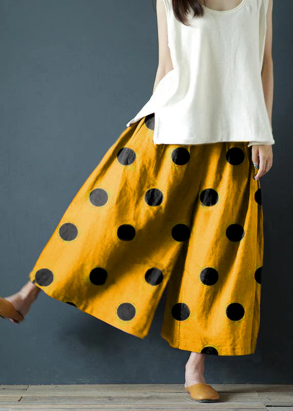Chunxin Original Design Cotton and Linen Wide-leg Pants