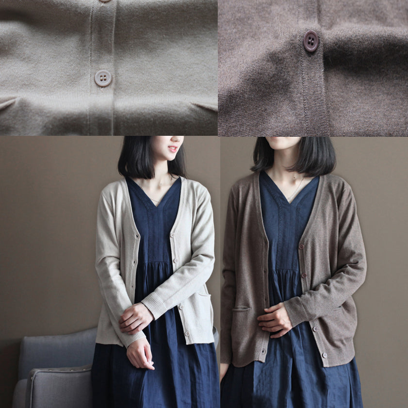 Cozy Chocolate Cozy Sweater Oversized Knitted Tops Fine V Neck Winter Shirt Rabbit Fur