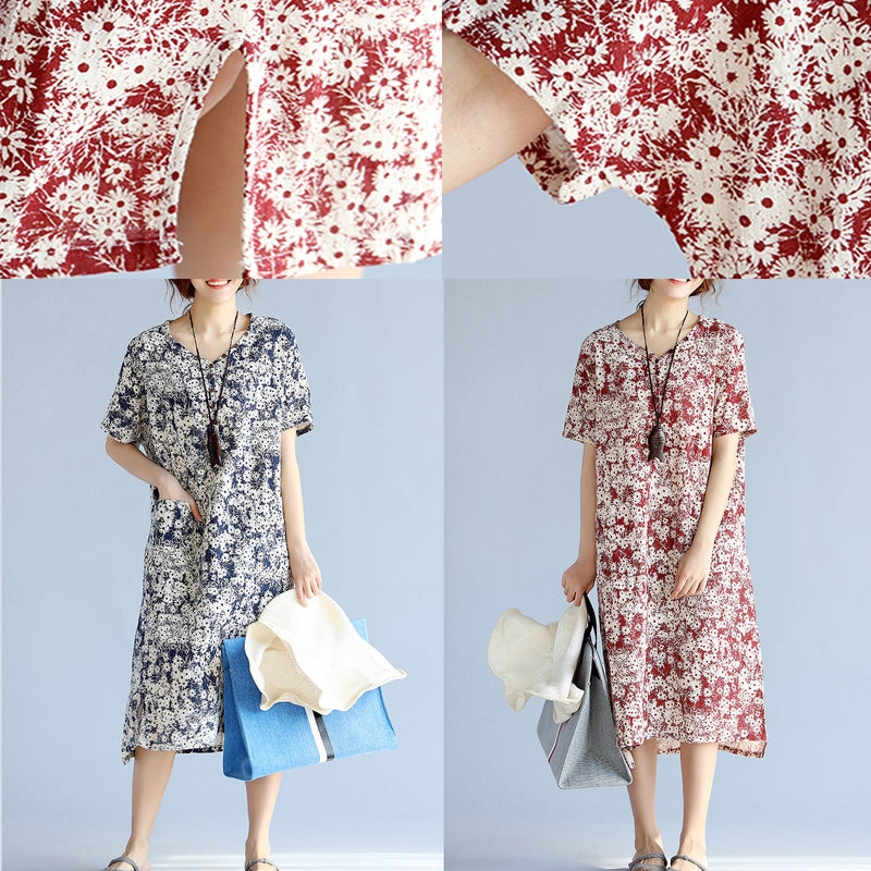 Dark Blueprints Midi Chiffon Dresses Clothing Side Open V Neck Midi Dress