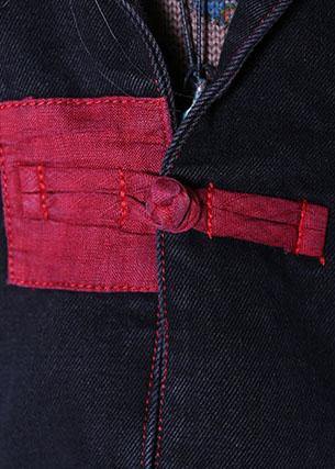 Denim Black Coats Fall Maxi Outwear