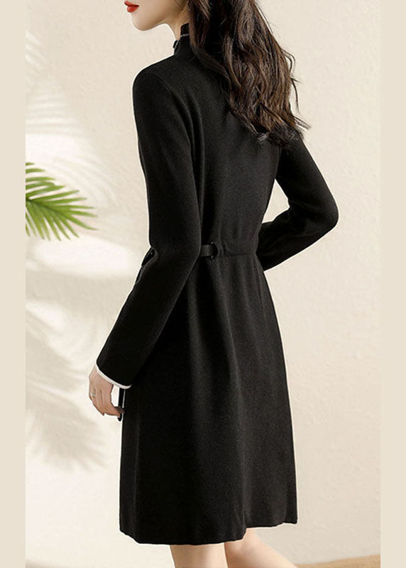 Diy Black Tie Waist Dress Winter