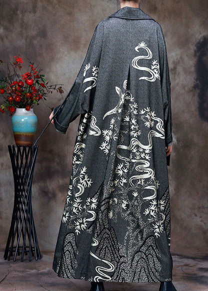 Diy Grey Peter Pan Collar Jacquard Winter Coat