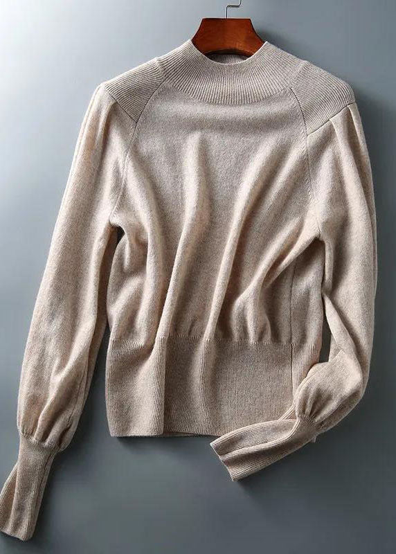 Diy Khaki Patchwork Knit Sweaters Winter