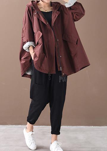 Diy Hooded Baggy Fine Clothes for Burgundy Winter Jackets
