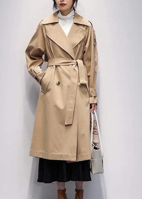 Diy Khaki Long Coats Ideas Notched Pockets Jackets