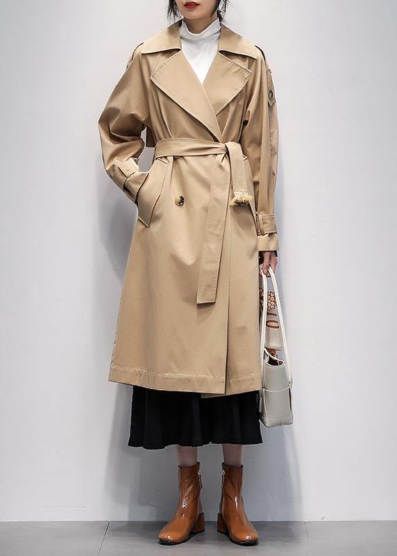 Diy Khaki Long Coats Ideas Notched Pockets Jackets