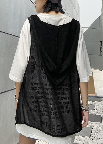 Diy O Neck Hole Summer Clothes for Wardrobes Black Tops