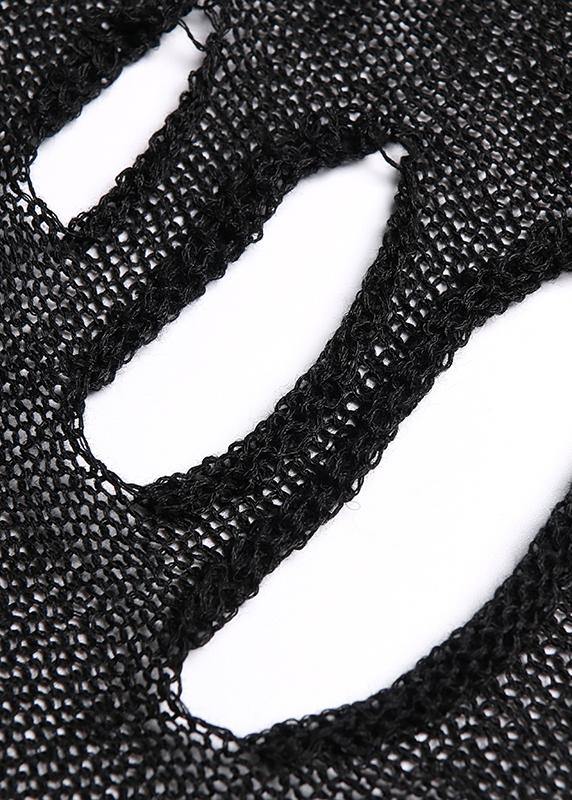 Diy O Neck Hole Summer Clothes for Wardrobes Black Tops