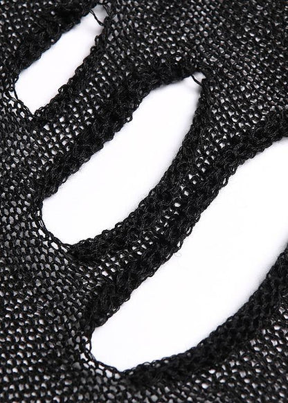 Diy O Neck Hole Summer Clothes for Wardrobes Black Tops