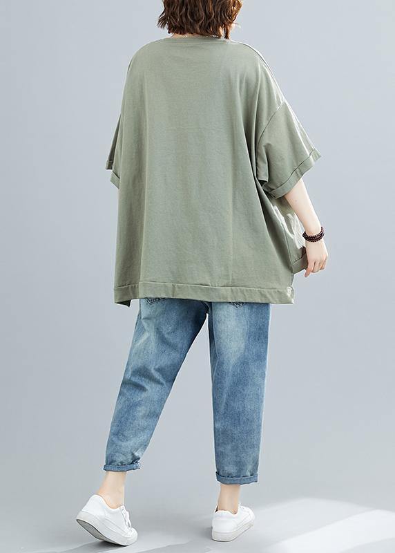 Diy O Neck Cotton Summerclothes for Wardrobes Cartoon Print Top