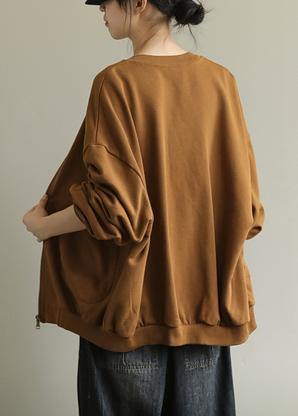 Diy Yellow Coat for Woman Stand Collar Zippered Coats