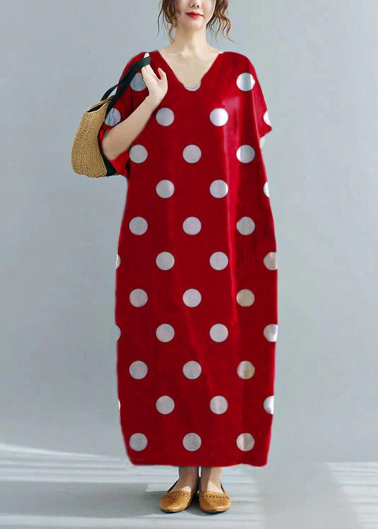 Red polka dots/Ships in 15 Days