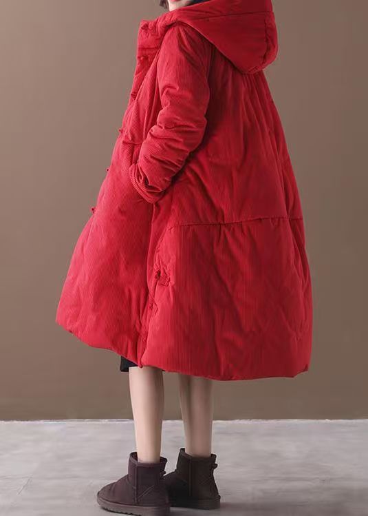 Warm Red Winter Outwear Clothing Snow Jackets Winter Hooded Coats