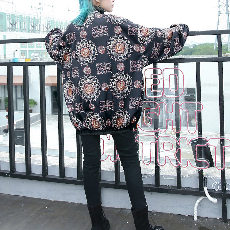 Tops Stand T Shirt Zippered Baggy Clothing Tops