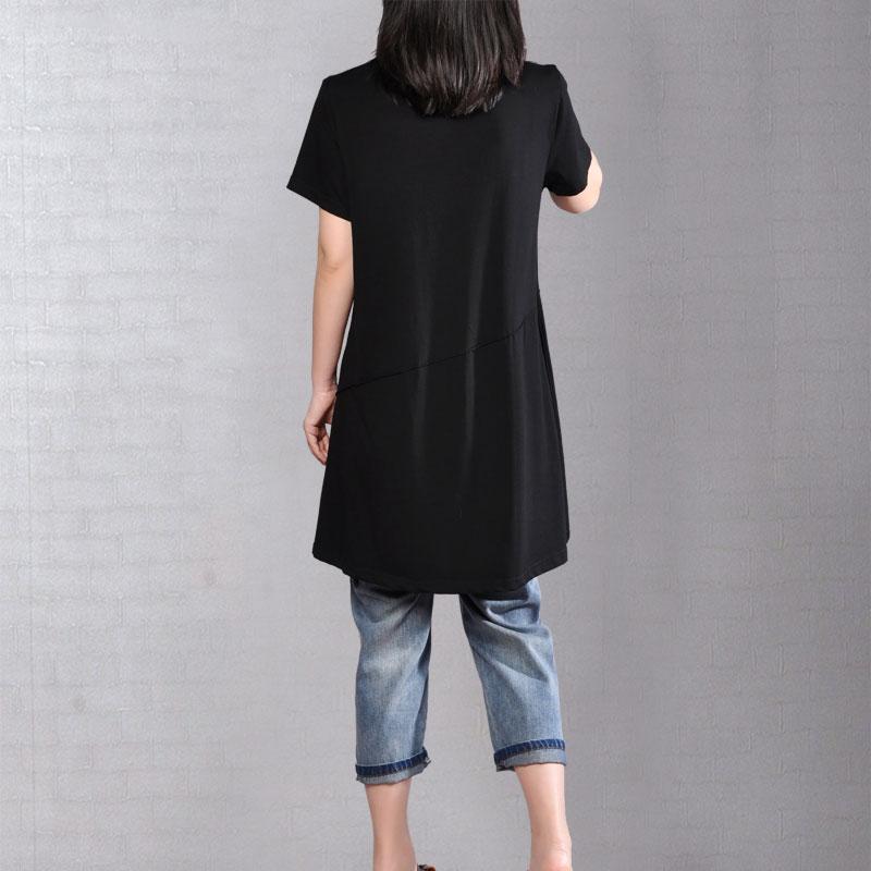 Fasion Summer T Shirtoversize Round Neck Short Sleeve Black T Shirt