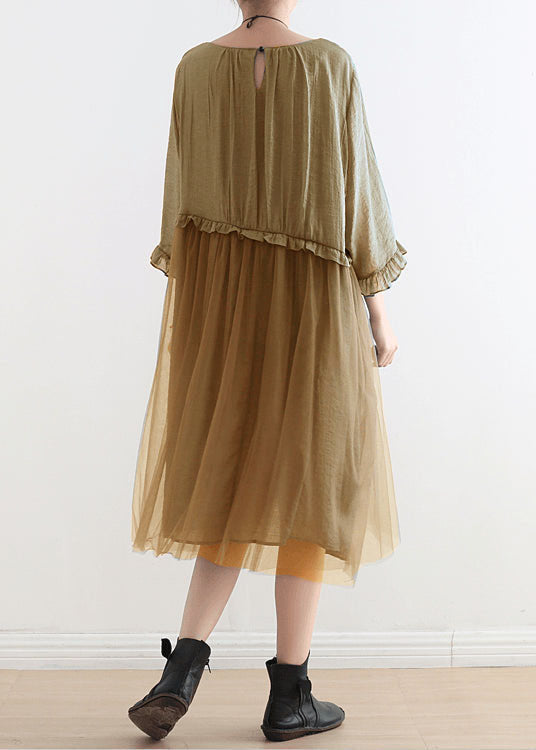 Light Blue Tull Maxi Dresses Patchwork Chiffon Summer Dresses