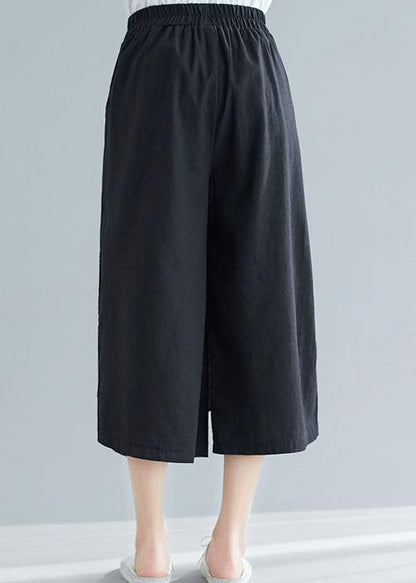 New Black Cotton Pants Skirts Elastic Waist Pants Skirts