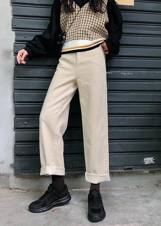 New Fall Wide Leg Pants Wild Corduroy Trousers
