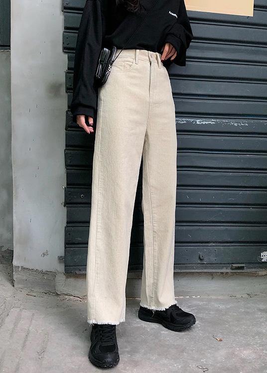 New Fall Wide Leg Pants Wild Corduroy Trousers