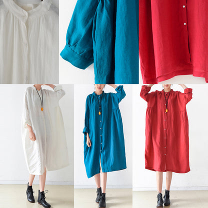 Linen Dresses Trend Blue Oversize Shirts Caftans Fall Outfits