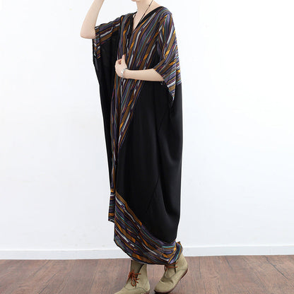 Print Sundress Flowy Chiffon Beach Dresses Oversize Caftans Gown