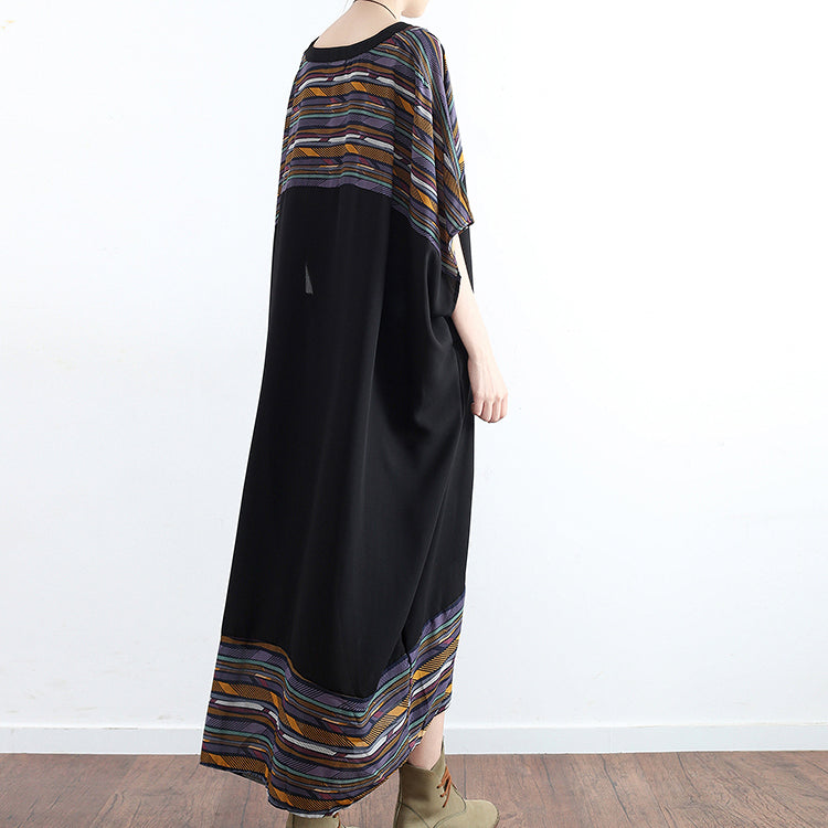 Print Sundress Flowy Chiffon Beach Dresses Oversize Caftans Gown