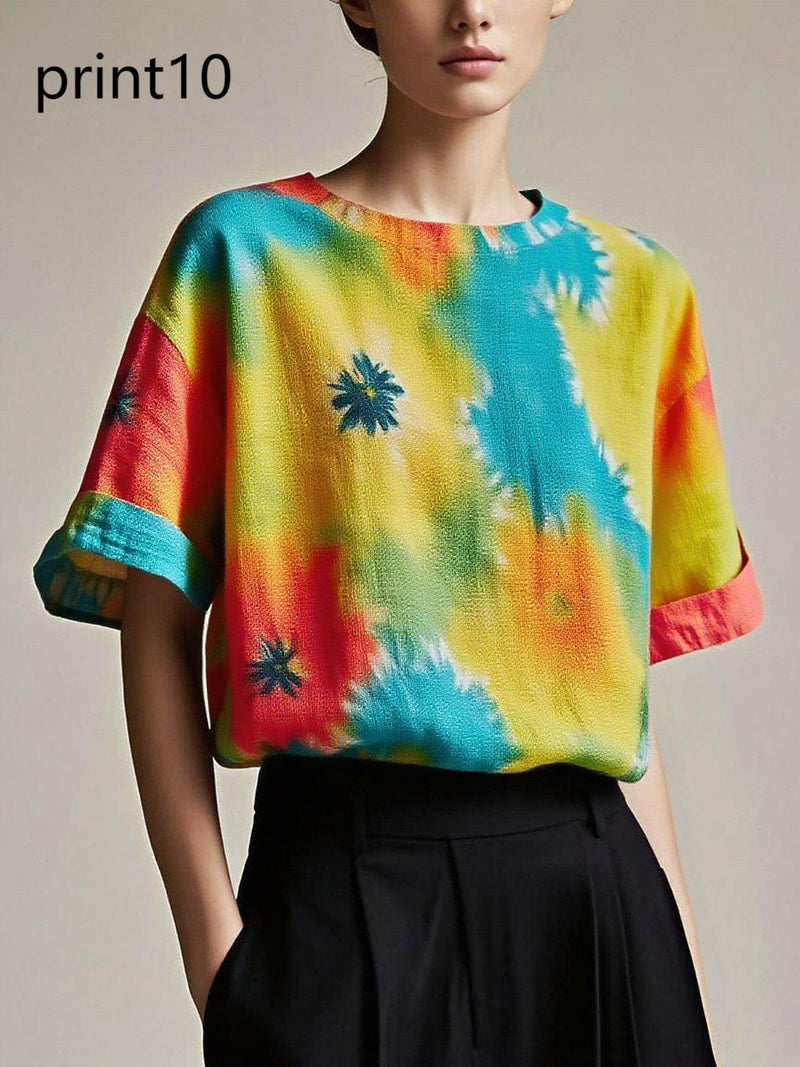 Fitted Print9 Patchwork Cotton Tank Summer